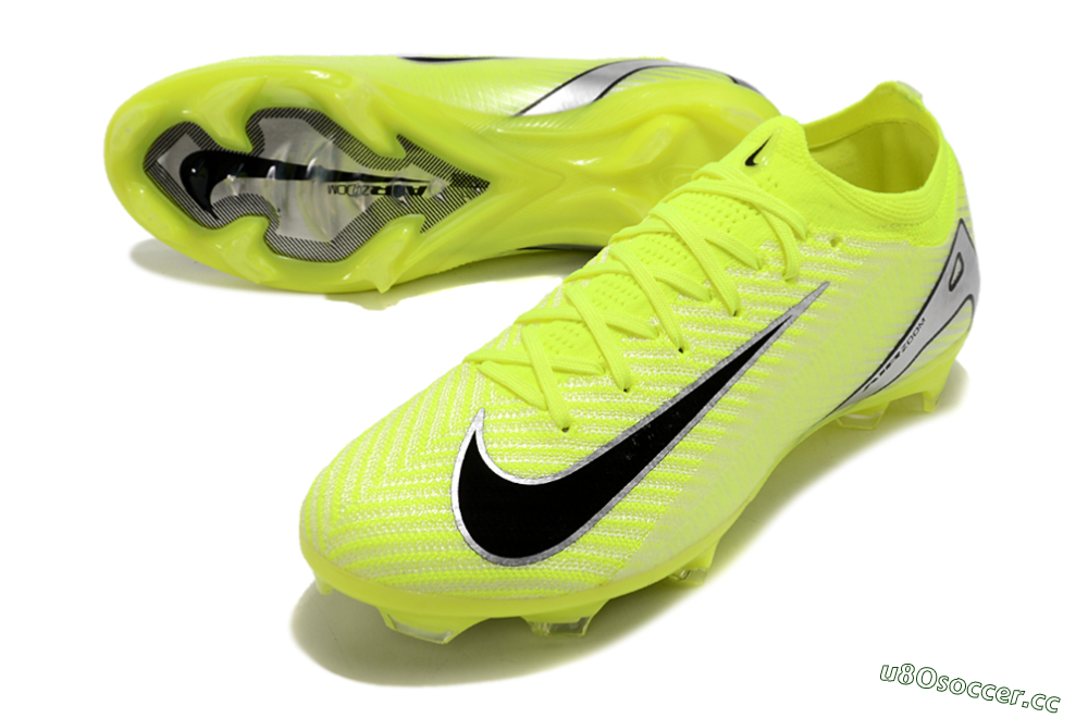 Men's Nike Air Zoom Mercurial Vapor 16 Elite FG Firm Ground Low-Tops Football Boots - Yellow/Black/Silver/Grey 3