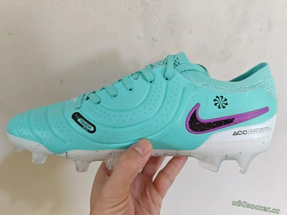Men's Nike Tiempo Legend 10 Elite FG Firm Ground Low-Tops Football Boots - Blue/Black/Purple