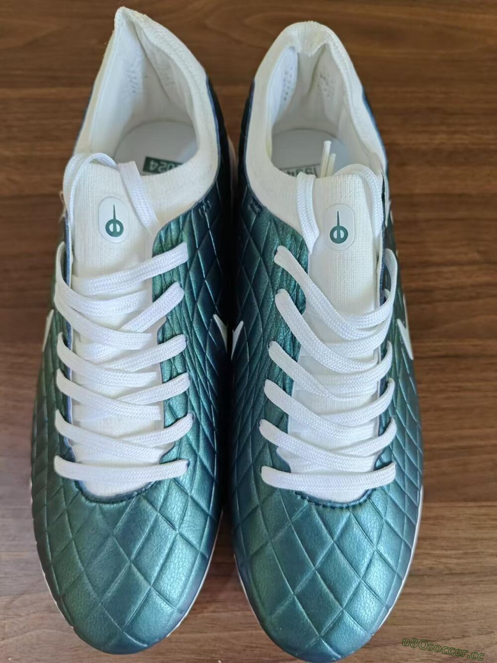 Men's Nike Tiempo Legend 10 Elite TF Artificial Turf Low-Tops Football Shoes - Jade/White