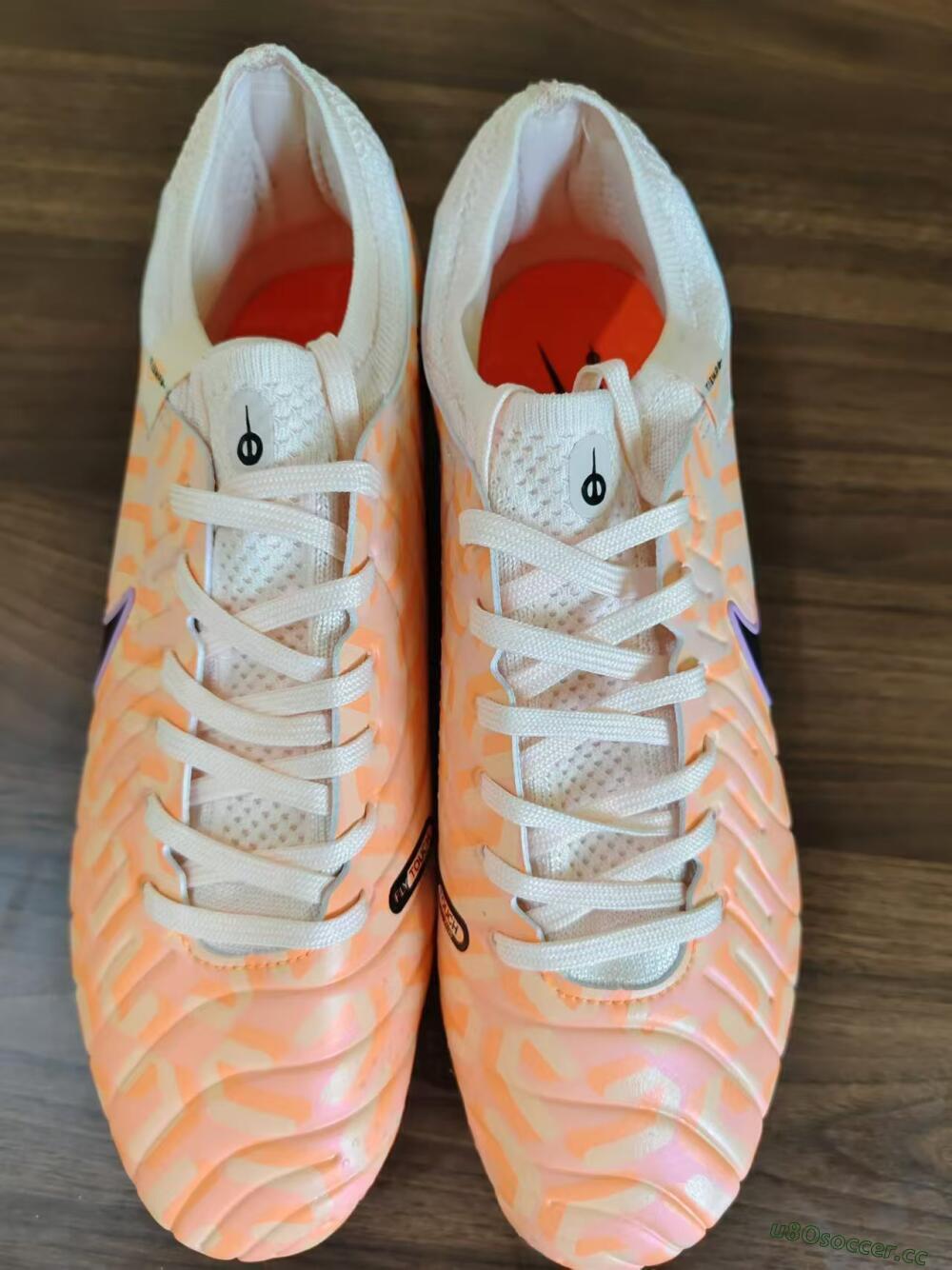 Men's Nike Tiempo Legend 10 Elite FG Firm Ground Low-Tops Football Boots - Orange/Black/Purple