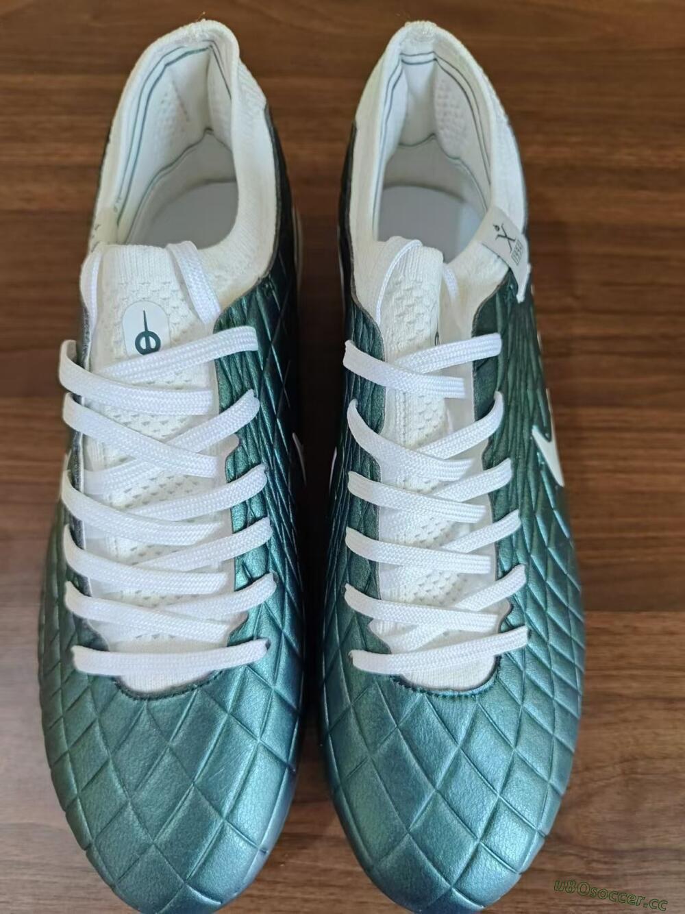 Men's Nike Tiempo Legend 10 Elite FG Firm Ground Low-Tops Football Boots - Jade/White