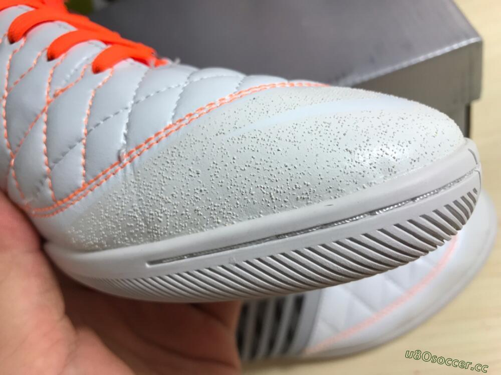 Men's Nike Lunar Gato 2 IC Indoor & Futsal Low-Tops Football Shoes - White/Grey/Orange