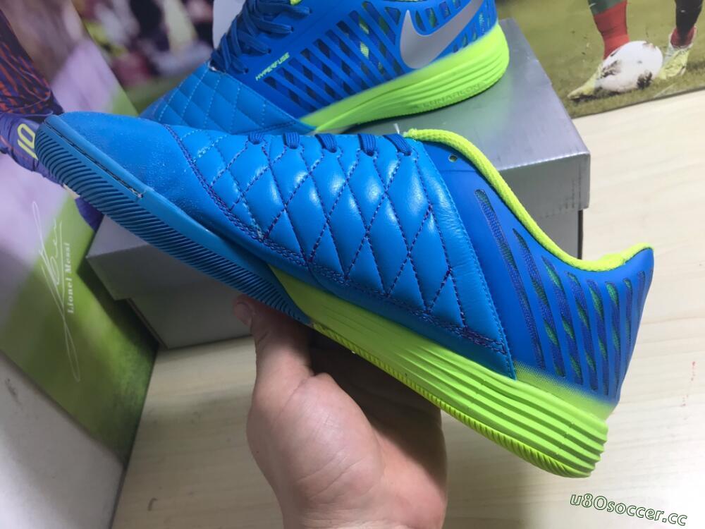 Men's Nike Lunar Gato 2 IC Indoor & Futsal Low-Tops Football Shoes - Jade/White/Yellow