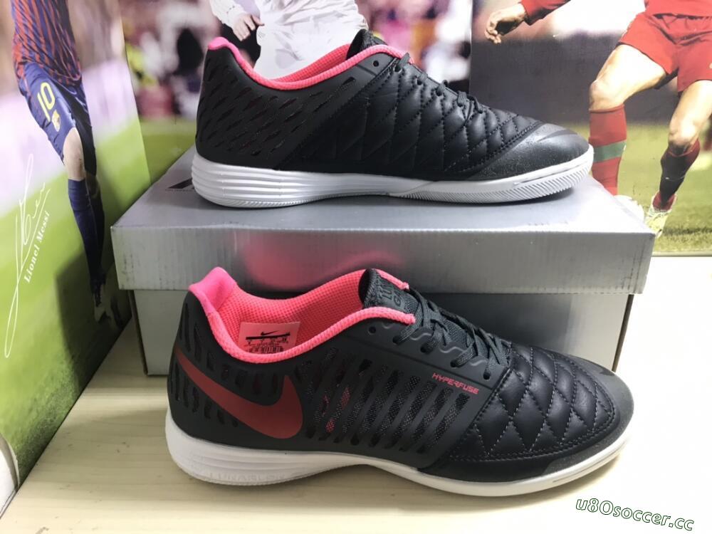 Men's Nike Lunar Gato 2 IC Indoor & Futsal Low-Tops Football Shoes - Black/Red/White