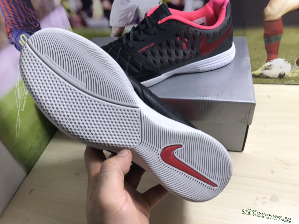 Men's Nike Lunar Gato 2 IC Indoor & Futsal Low-Tops Football Shoes - Black/Red/White