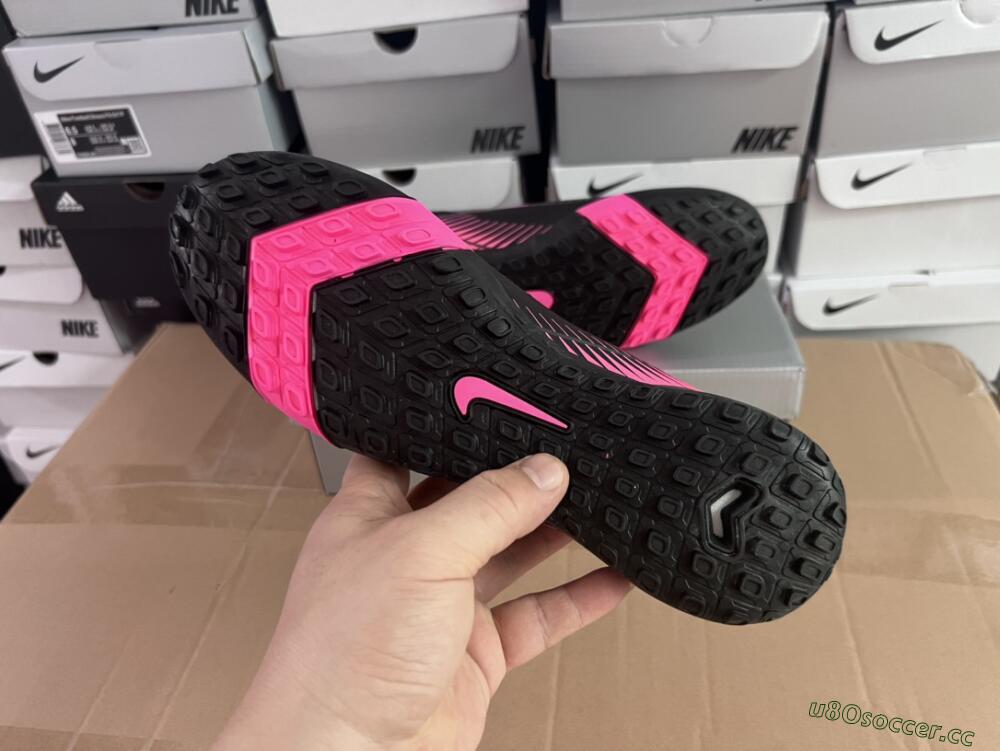 Unisex Nike Air Zoom Mercurial Superfly 10 Elite TF Artificial Turf High-Tops Football Shoes - Black/Pink