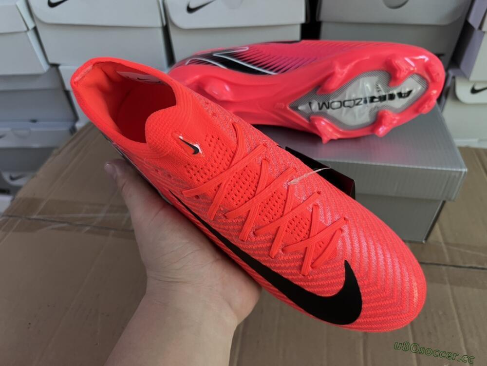 Men's Nike Air Zoom Mercurial Vapor 16 Elite FG Firm Ground Low-Tops Football Boots - Red/White/Black