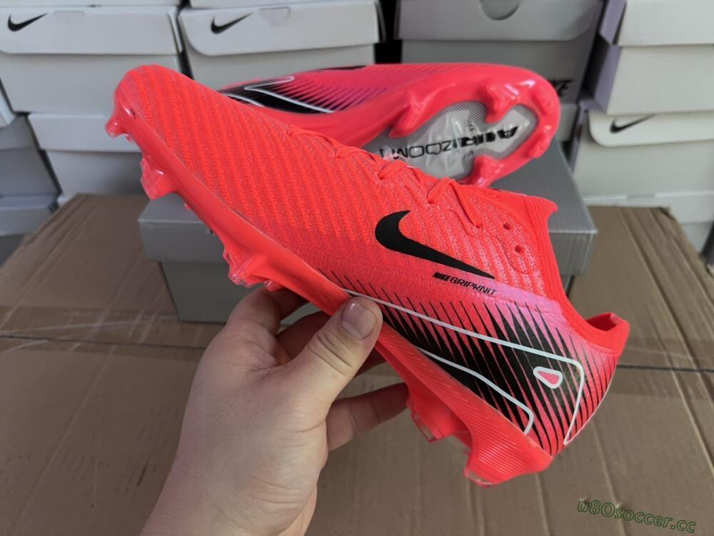 Men's Nike Air Zoom Mercurial Vapor 16 Elite FG Firm Ground Low-Tops Football Boots - Red/White/Black
