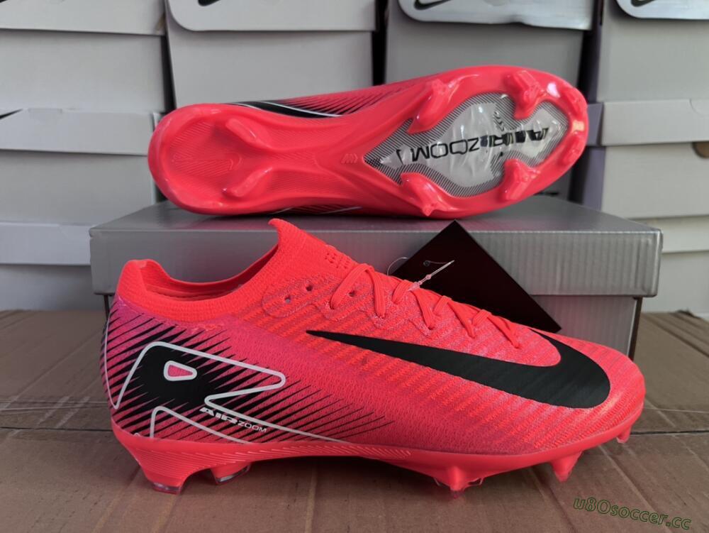 Men's Nike Air Zoom Mercurial Vapor 16 Elite FG Firm Ground Low-Tops Football Boots - Red/White/Black