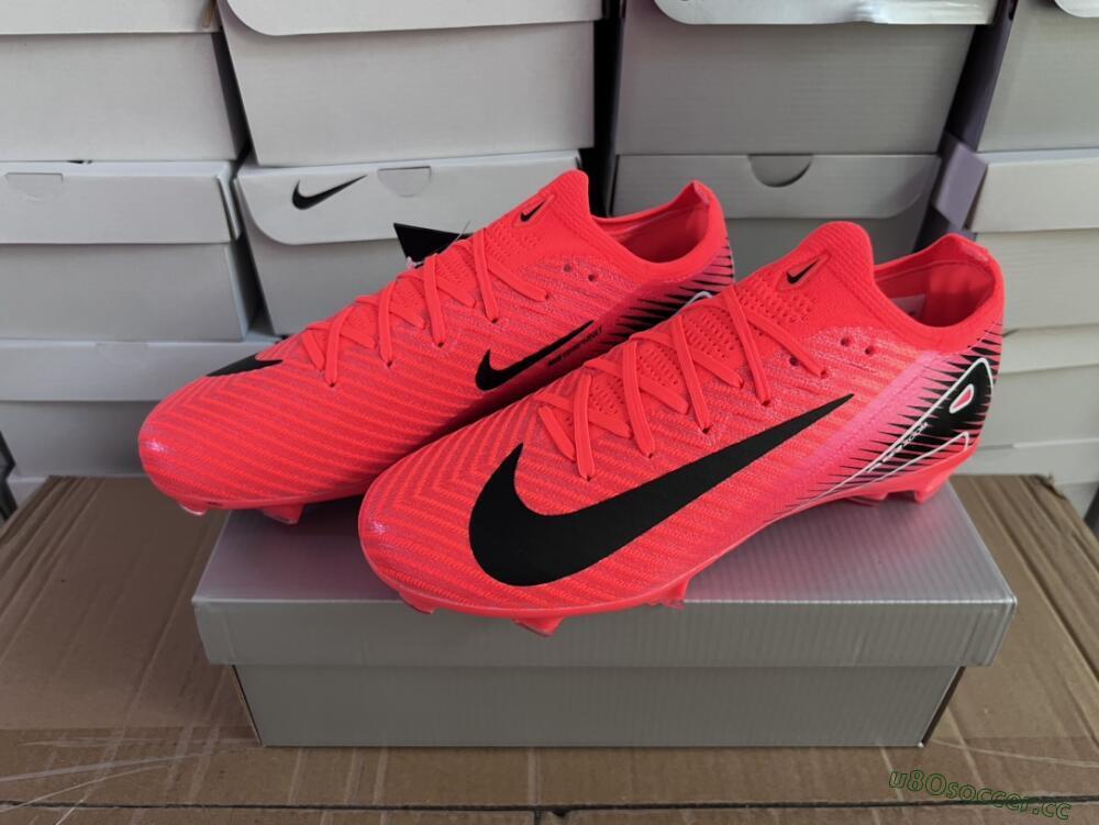 Men's Nike Air Zoom Mercurial Vapor 16 Elite FG Firm Ground Low-Tops Football Boots - Red/White/Black