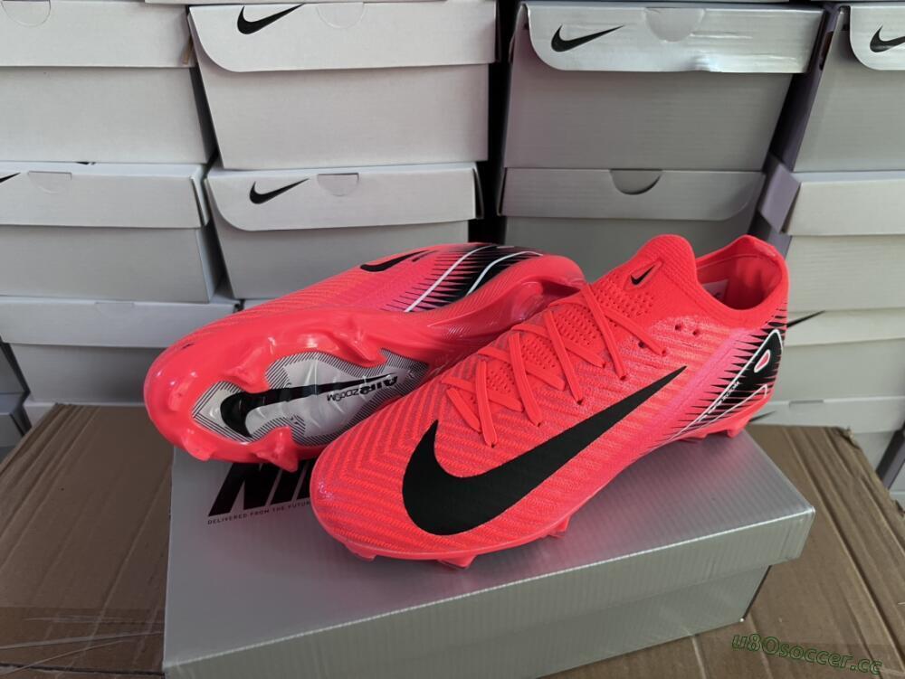 Men's Nike Air Zoom Mercurial Vapor 16 Elite FG Firm Ground Low-Tops Football Boots - Red/White/Black
