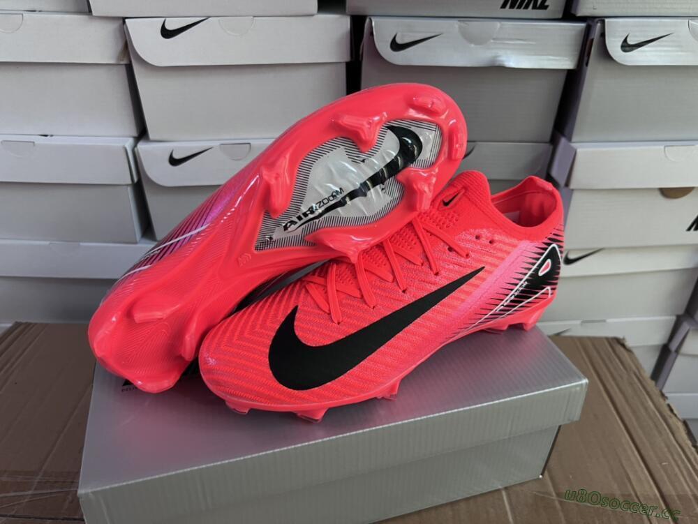 Men's Nike Air Zoom Mercurial Vapor 16 Elite FG Firm Ground Low-Tops Football Boots - Red/White/Black
