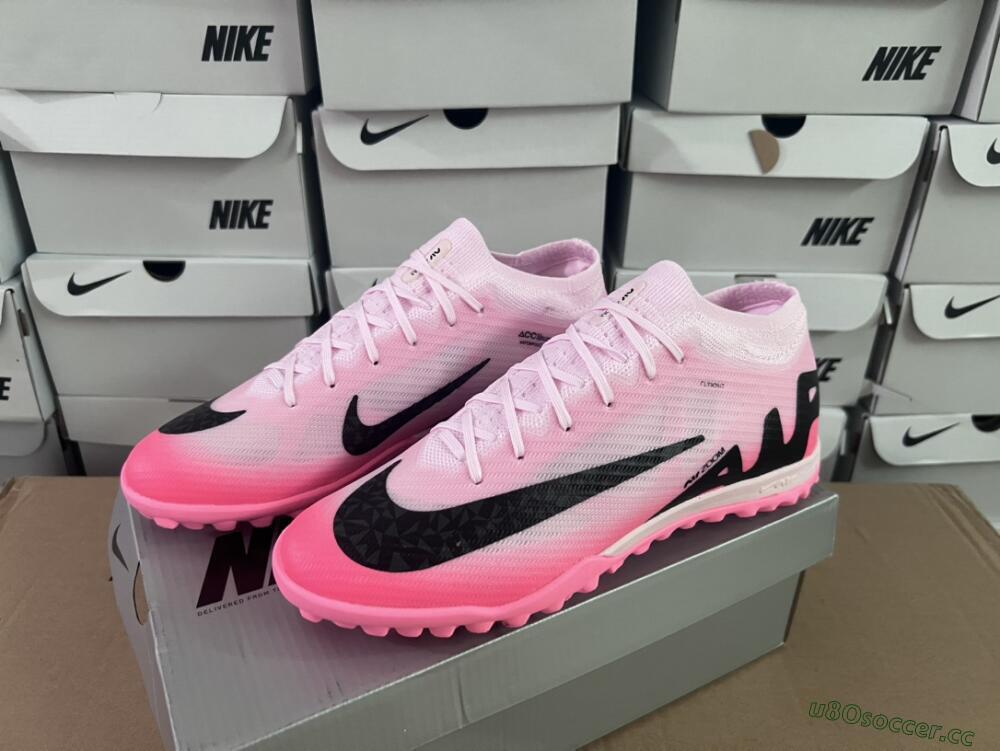 Men's Nike Air Zoom Mercurial Vapor 15 Elite TF Artificial Turf Low-Tops Football Shoes - Pink/Black