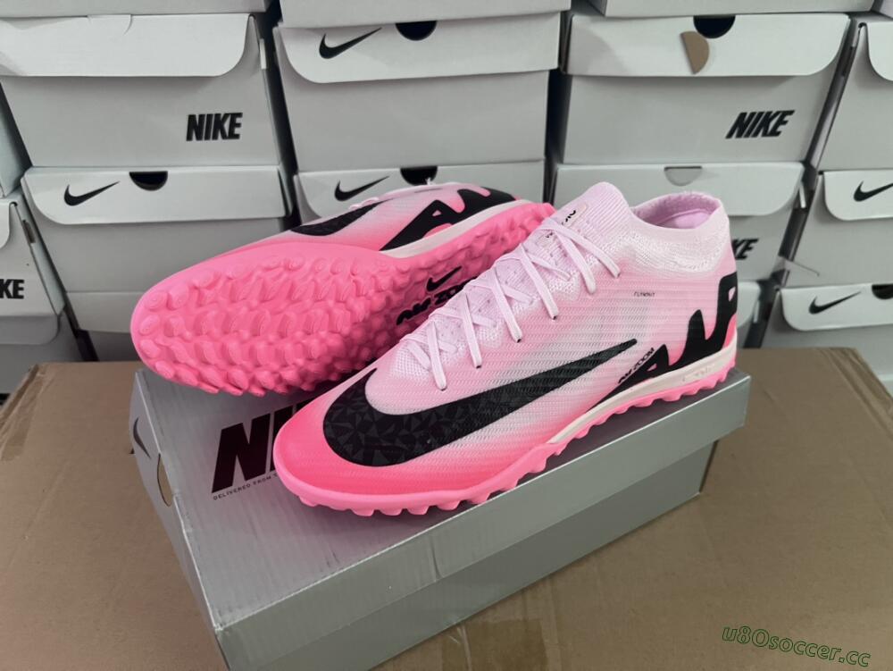 Men's Nike Air Zoom Mercurial Vapor 15 Elite TF Artificial Turf Low-Tops Football Shoes - Pink/Black