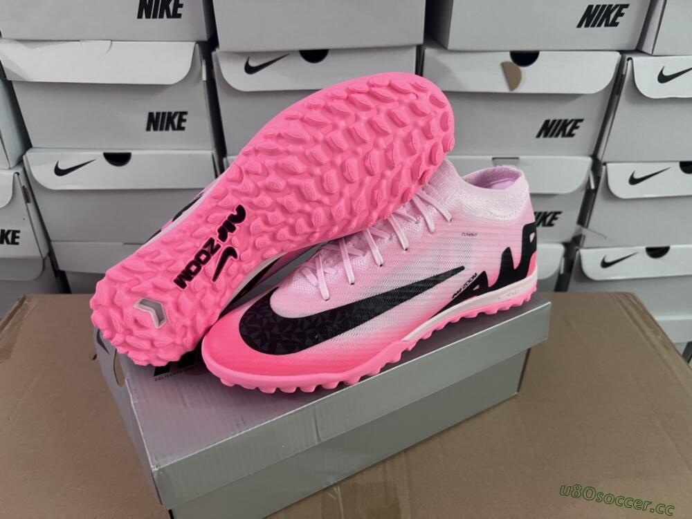 Men's Nike Air Zoom Mercurial Vapor 15 Elite TF Artificial Turf Low-Tops Football Shoes - Pink/Black