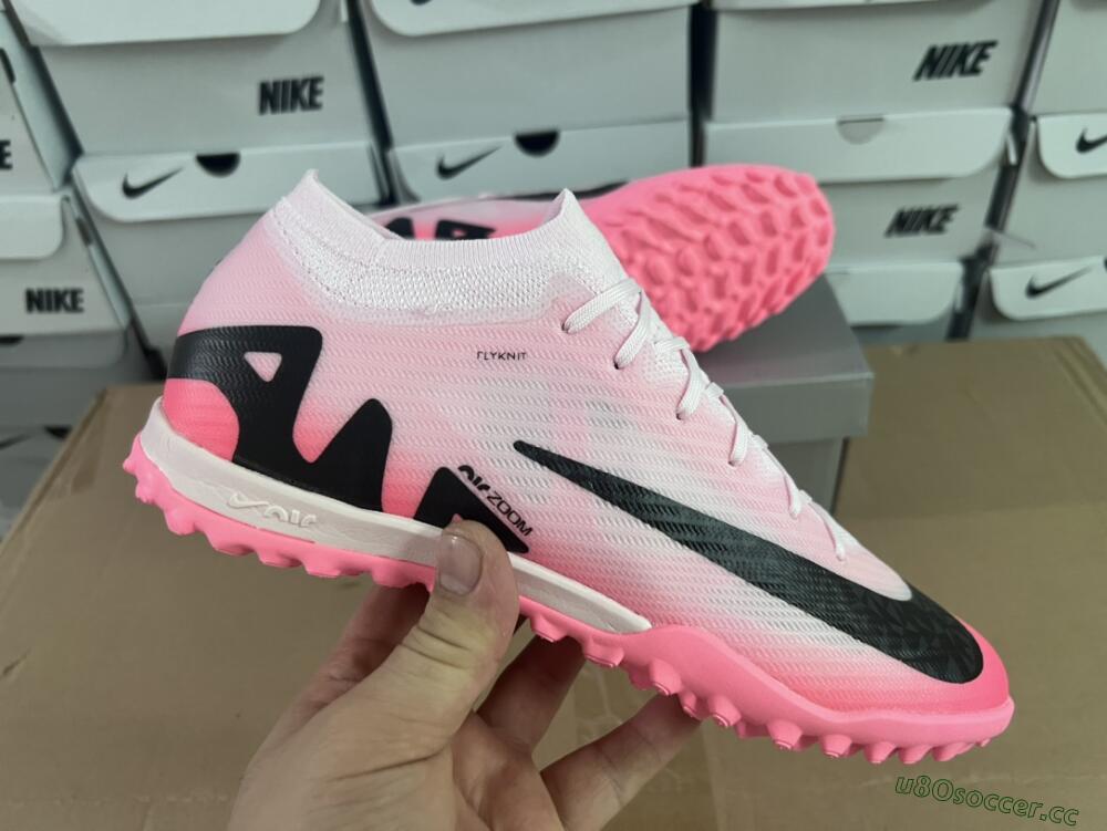 Men's Nike Air Zoom Mercurial Vapor 15 Elite TF Artificial Turf Low-Tops Football Shoes - Pink/Black
