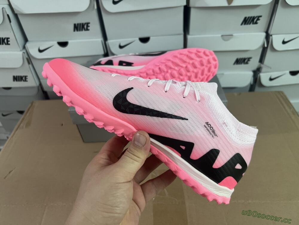 Men's Nike Air Zoom Mercurial Vapor 15 Elite TF Artificial Turf Low-Tops Football Shoes - Pink/Black