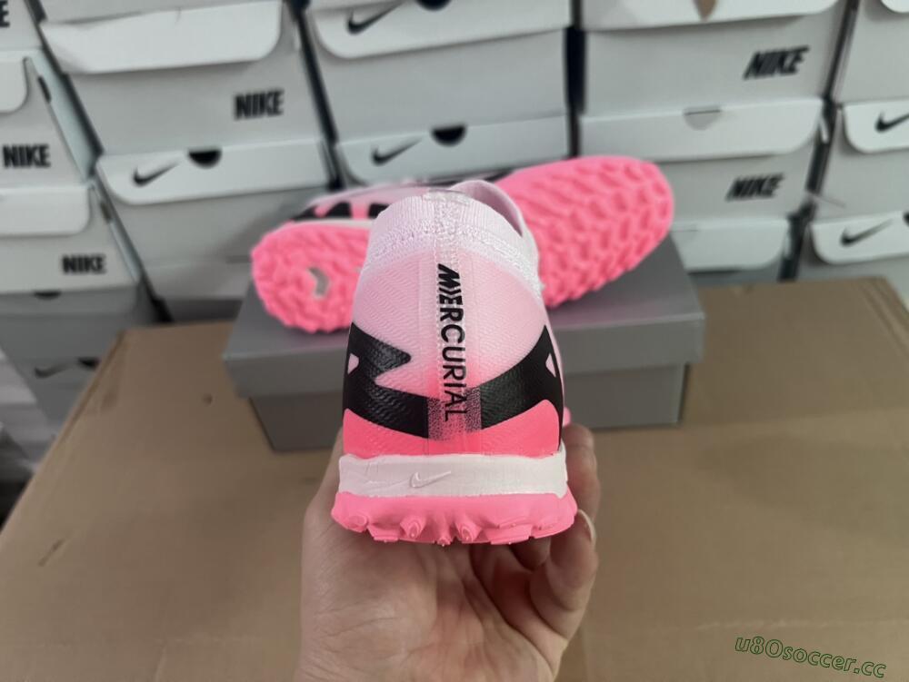 Men's Nike Air Zoom Mercurial Vapor 15 Elite TF Artificial Turf Low-Tops Football Shoes - Pink/Black