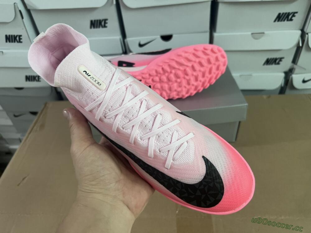 Unisex Nike Air Zoom Mercurial Superfly 9 Elite TF Artificial Turf High-Tops Football Boots - Pink/Pink/Black