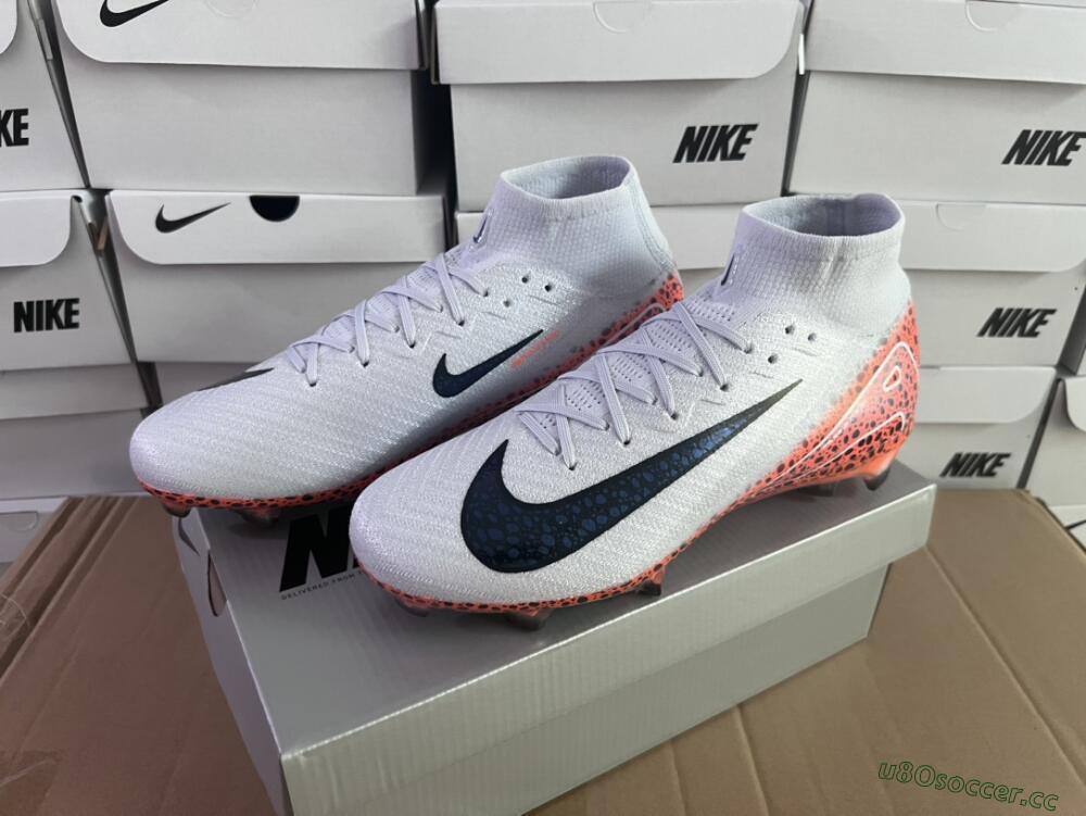 Men's Nike Air Zoom Mercurial Superfly 10 Elite FG Firm Ground High-Tops Football Boots - Grey/Leopard/Gold