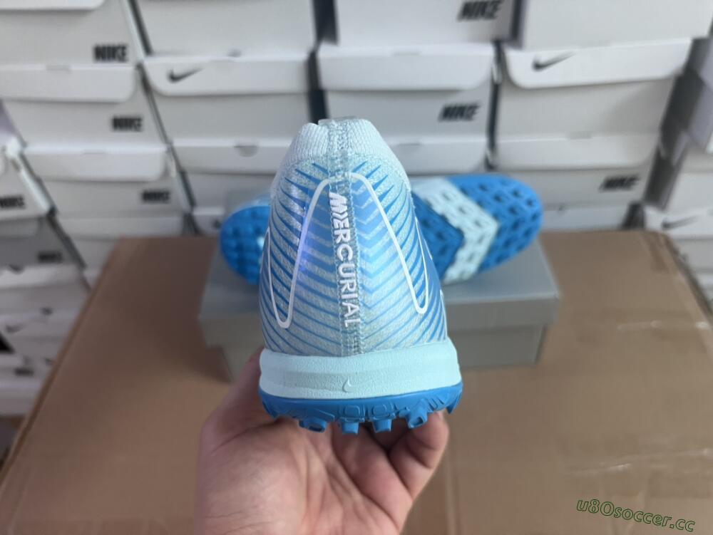 Unisex Nike Air Zoom Mercurial Vapor 16 Elite TF Artificial Turf Low-Tops Football Shoes - Jade/Beige/Blue