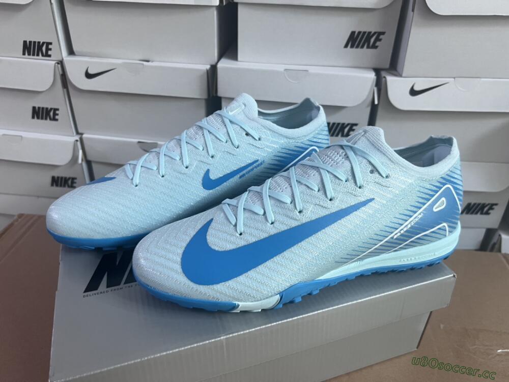 Unisex Nike Air Zoom Mercurial Vapor 16 Elite TF Artificial Turf Low-Tops Football Shoes - Jade/Beige/Blue