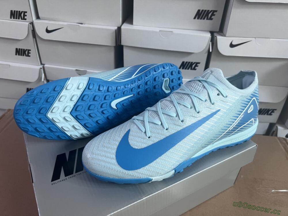 Unisex Nike Air Zoom Mercurial Vapor 16 Elite TF Artificial Turf Low-Tops Football Shoes - Jade/Beige/Blue