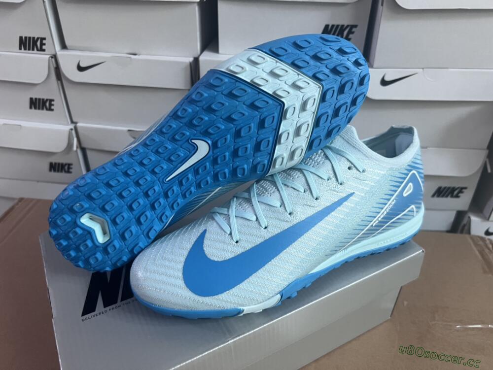 Unisex Nike Air Zoom Mercurial Vapor 16 Elite TF Artificial Turf Low-Tops Football Shoes - Jade/Beige/Blue