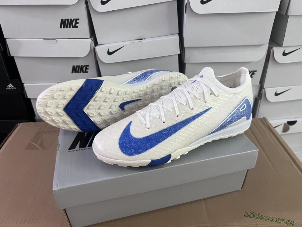 Unisex Nike Air Zoom Mercurial Vapor 16 Elite TF Artificial Turf Low-Tops Football Shoes - Beige/Blue