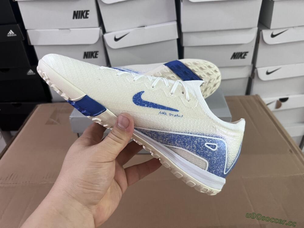 Unisex Nike Air Zoom Mercurial Vapor 16 Elite TF Artificial Turf Low-Tops Football Shoes - Beige/Blue