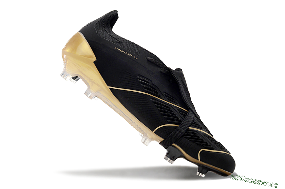 Men's Adidas Predator Elite Tongue FG Firm Ground Low-Tops Football Boots - Black/Gold 4