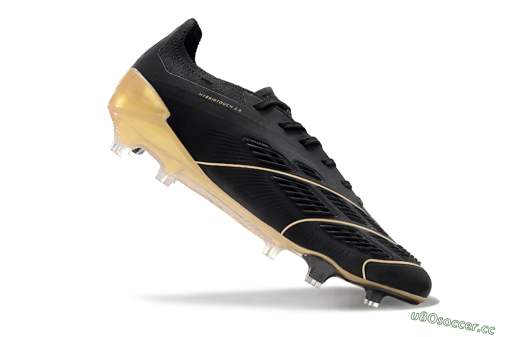 Men's Adidas Predator Elite Accuracy FG Firm Ground Low-Tops Football Boots - Black/Gold 4