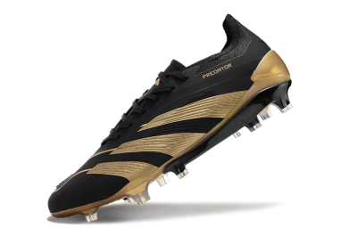Men's Adidas Predator Elite Accuracy FG Firm Ground Low-Tops Football Boots - Black/Gold