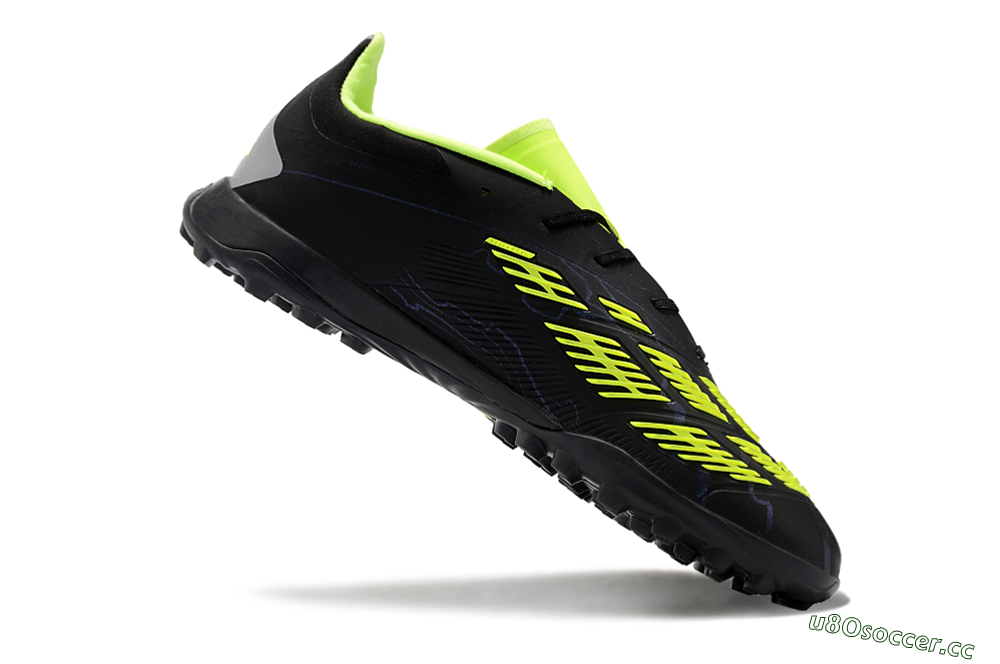 Unisex Adidas Predator 24 Elite TF Artificial Turf Low-Tops Football Shoes - Black/Yellow/Grey 4