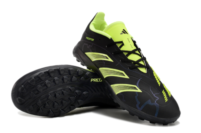 Unisex Adidas Predator 24 Elite TF Artificial Turf Low-Tops Football Shoes - Black/Yellow/Grey