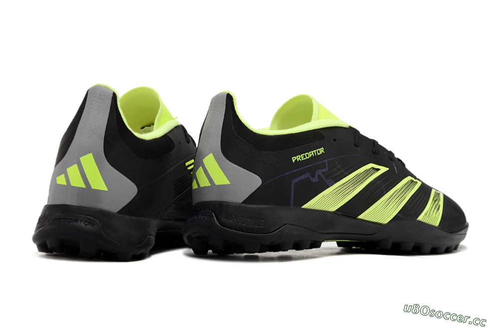 Unisex Adidas Predator 24 Elite TF Artificial Turf Low-Tops Football Shoes - Black/Yellow/Grey 6
