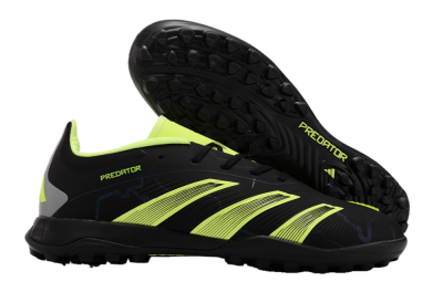 Unisex Adidas Predator 24 Elite TF Artificial Turf Low-Tops Football Shoes - Black/Yellow/Grey