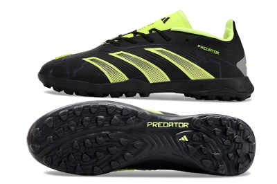 Unisex Adidas Predator 24 Elite TF Artificial Turf Low-Tops Football Shoes - Black/Yellow/Grey
