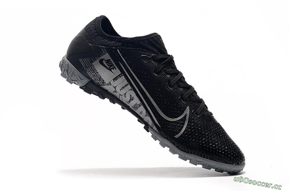 Men's Nike Air Zoom Mercurial Vapor 13 Elite TF Artificial Turf Low-Tops Football Shoes - Black/Silver/Grey 7