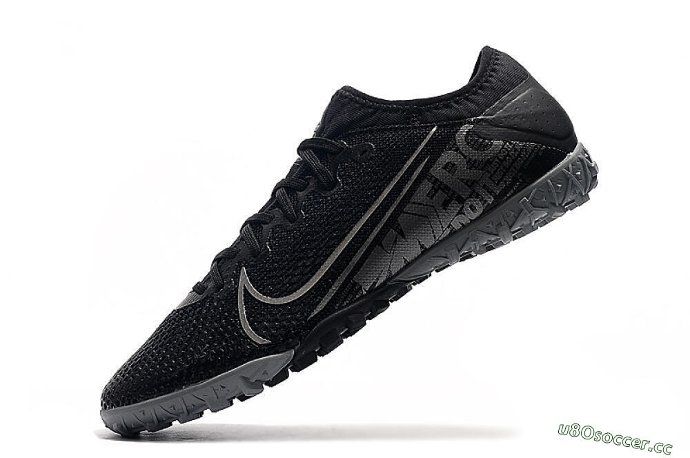 Men's Nike Air Zoom Mercurial Vapor 13 Elite TF Artificial Turf Low-Tops Football Shoes - Black/Silver/Grey 8