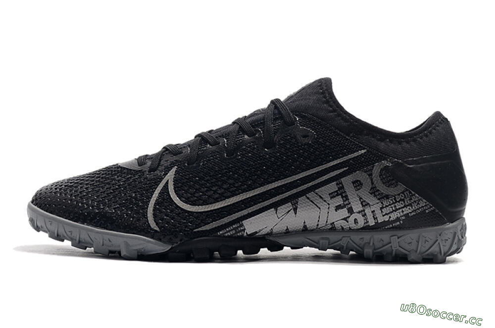 Men's Nike Air Zoom Mercurial Vapor 13 Elite TF Artificial Turf Low-Tops Football Shoes - Black/Silver/Grey 0