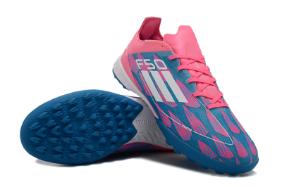 Men's Adidas F50 Elite TF Artificial Turf Low-Tops Football Shoes - Blue/Pink/White