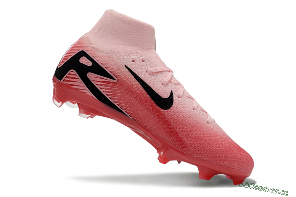 Unisex Nike Air Zoom Mercurial Superfly 10 Elite FG Firm Ground High-Tops Football Boots - Pink/Black 4