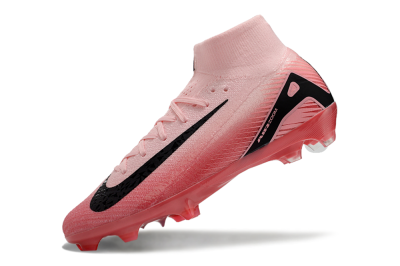 Unisex Nike Air Zoom Mercurial Superfly 10 Elite FG Firm Ground High-Tops Football Boots - Pink/Black