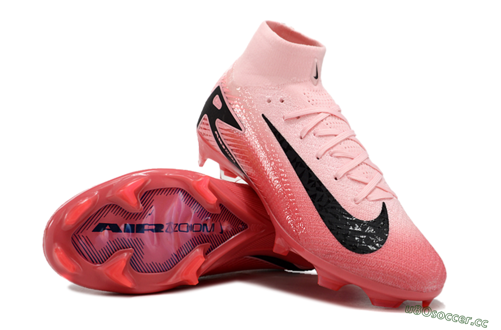 Unisex Nike Air Zoom Mercurial Superfly 10 Elite FG Firm Ground High-Tops Football Boots - Pink/Black 3