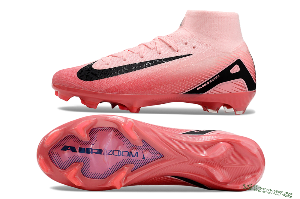 Unisex Nike Air Zoom Mercurial Superfly 10 Elite FG Firm Ground High-Tops Football Boots - Pink/Black 1