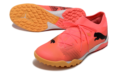 Men's Puma Future 7 Ultimate TF Artificial Turf Low-Tops Football Shoes - Pink/Black/White