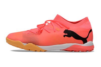Men's Puma Future 7 Ultimate TF Artificial Turf Low-Tops Football Shoes - Pink/Black/White