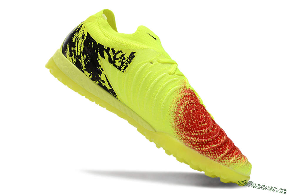 Men's Nike Phantom GX 2 Elite TF Artificial Turf Low-Tops Football Shoes - Yellow/Red/Black 5