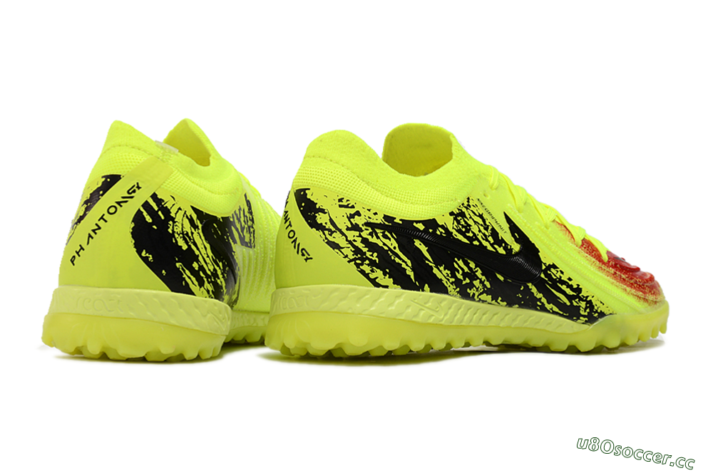 Men's Nike Phantom GX 2 Elite TF Artificial Turf Low-Tops Football Shoes - Yellow/Red/Black 6